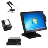 Small size Window 15 inch restaurant touch screen business cash register/pos system /pos with 10 inch pos customer display