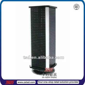 TSD M446 Custom Retail Store 4 Side Floor Accessories Swivel Display Standspegboard Spinning TSD M446 Custom Retail Store 4 Side Floor Accessories Swivel Display Standspegboard Spinning