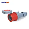 Standard grounding precise industrial metal stainless screw install type plastic waterproof socket plug