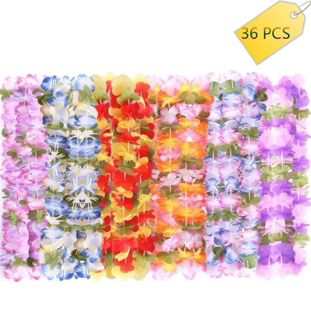 Large Petal 36 Flower Leis 1 dozen