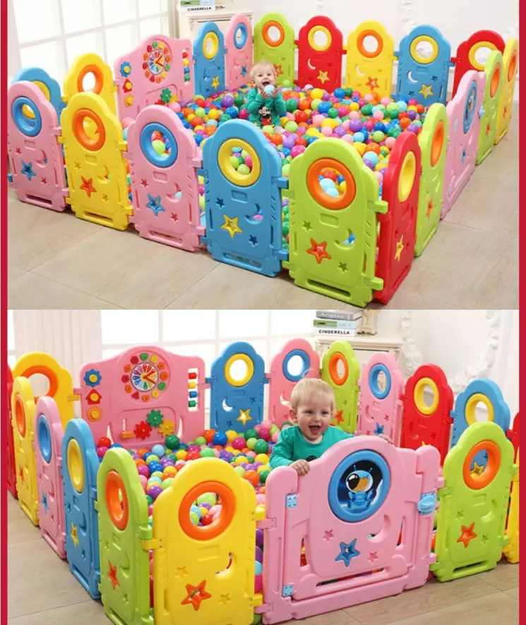 Mh202 Baby Playpen Play Yard Safety Plastic Fence Plastic Playpen Kids Activity Center Portable