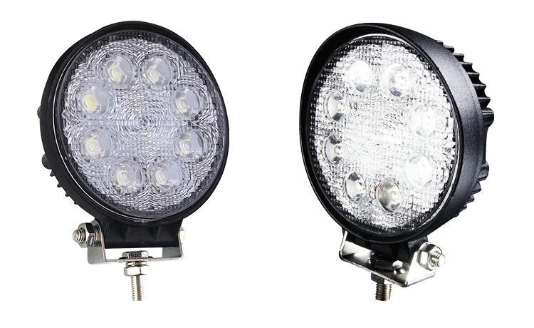 4.5'' 24 Watt LED Working Light - Round - 1900lm - Flood Spot - for Off-road ATV Jeeps 4x4 Fog Driving Truck SUV 4WD Light