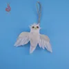 Hot selling beautiful white feather owl open wings for home decoration