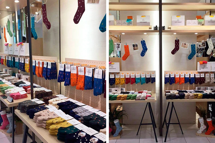 Custom Style Wood Slatwall Sock Store Fixture Display Stand Buy Wood