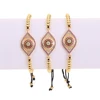 Gold, rose gold beads link evil eyes beads bracelet finding jewelry beaded bracelets