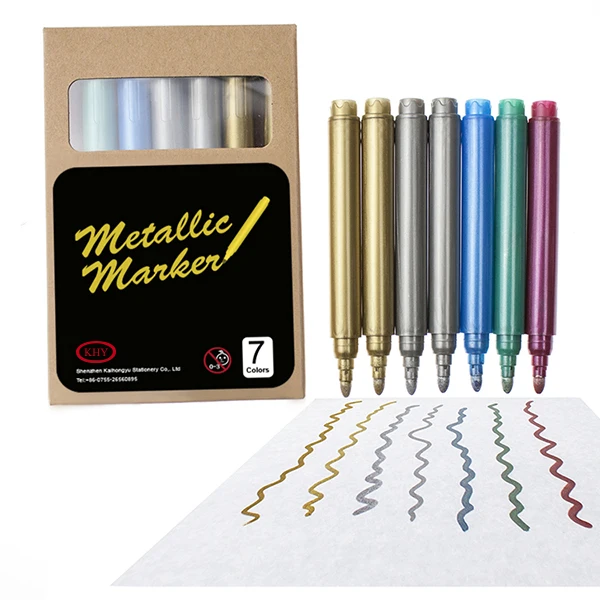 Promotional Colorful Wine Glass Marker Pen Set,Metallic Marker Pen Set