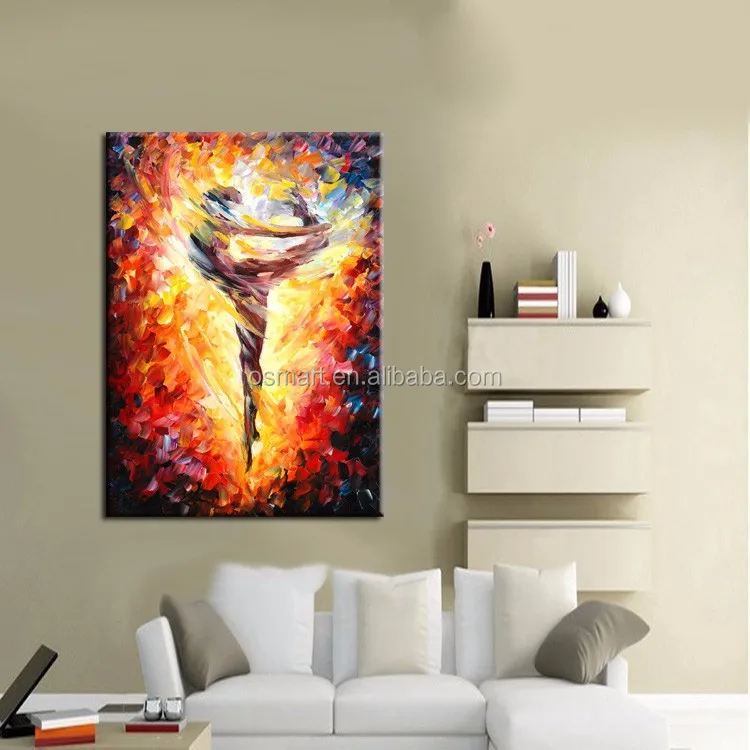 Opere d'arte astratta dipinta a mano moderna pittura nuda su tela ...