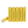 6pcs yellow 1.2v ni-mh rechargeable batteries aaa 600mah batteries