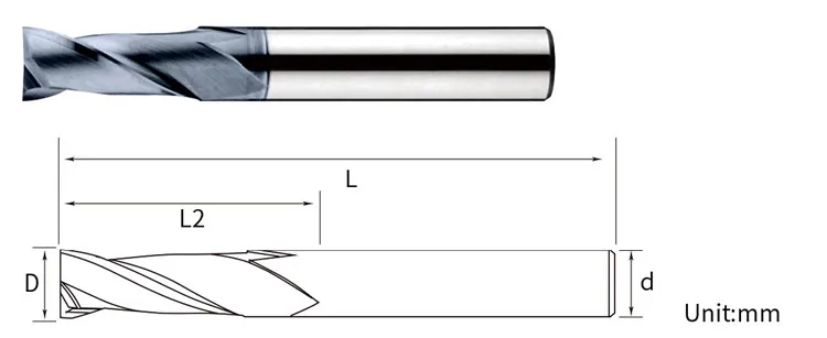 Precision 2 flute hss endmill 25mm internal external turning tools milling hole cutter