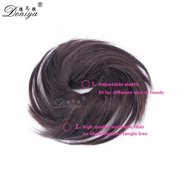 Shag Fake Hair Bun For White Women Wig Chignon Hair Pieces The