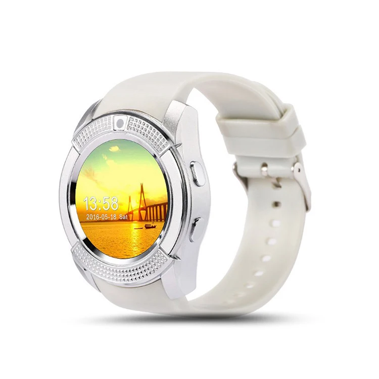 New Arrival White 1.22 Inch Ips Touch Screen Alarm Smart Watch Baby
