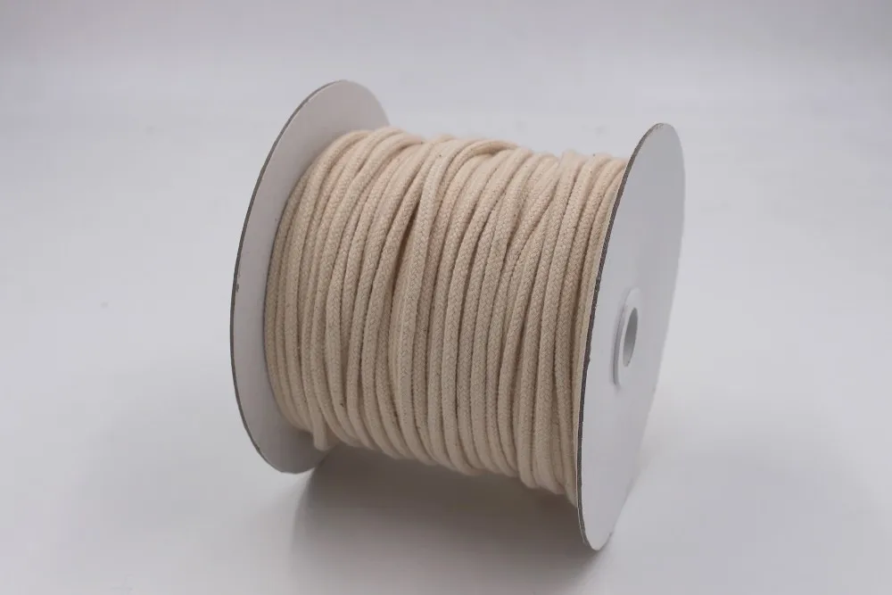 6mm Nature Color Braided Hollow Cotton Rope For Packing - Buy Cotton ...