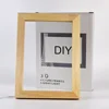Wholesale wooden 3D LED Photo Frames Custom Designs Wedding Decorative Display Wood Picture Acrylic Photo Frame
