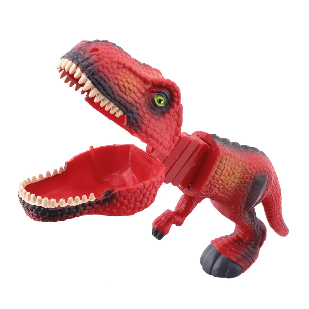 Set of 3 dinosaur t rex grabbers with sounds pincher toy puppet kids childr...