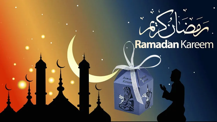 reading quran laser cut muslim ramadan kareem favor box