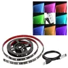 USB LED TV Strip Lights RGB Backlight 3.28ft 1M 5050 30 LEDs Multi Color Flexible trip with 5V USB Cable and Mini Controller