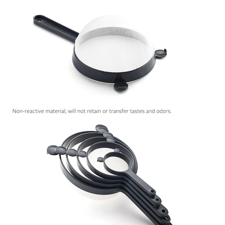 Kitchen Tool Pasta Boiler Strainer Set Plastic Mesh Strainer With Hook