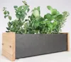 Long size Oak slate window box vase plant living storage for Kitchen and Garden