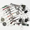 Game Related alloy sniper rifle Battlegrounds custom pugb mini gun shape keychains