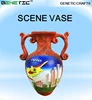 SIGHTSCENE SOUVENIRS HOLIDAY GIFTS CREATIVE CYPRUS MAP SCENES ON COLORFUL BOLARIOUS VASE RESIN CRAFTS