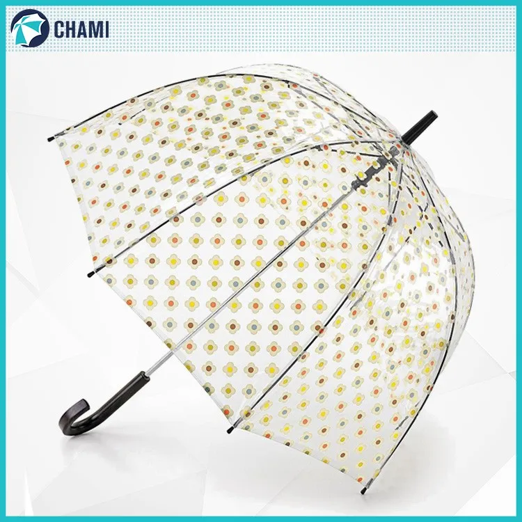 Hot Selling Fashion Strong Full Body Transparent Clear Plastic Umbrella