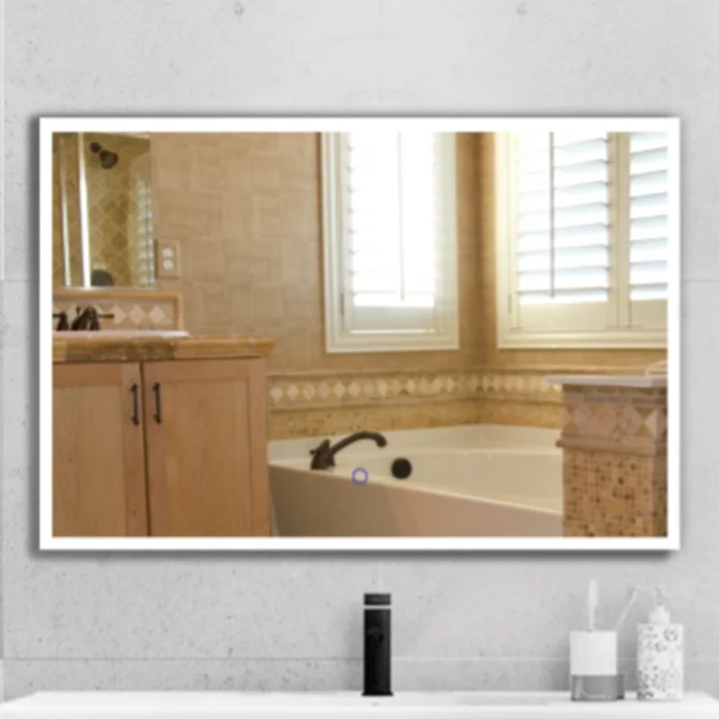 Walmart Lighted Makeup Mirror with Lights Around the Edge Wall Mounted Rectangle Bathroom Mirror