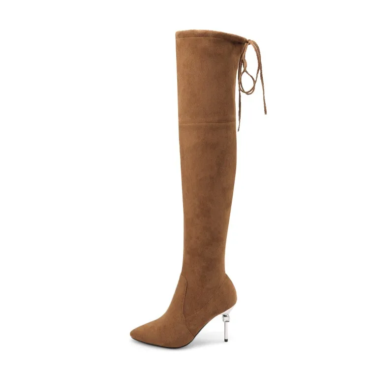 fringe thigh high boots