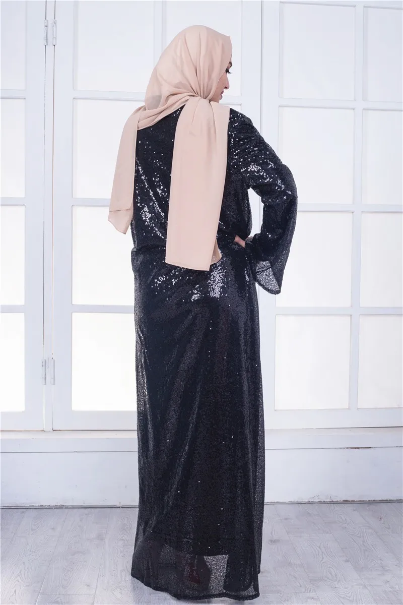 black sequin abaya