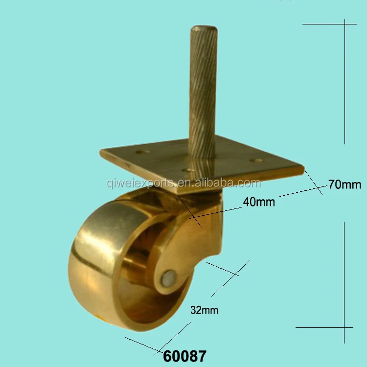Мебельные колеса латунь