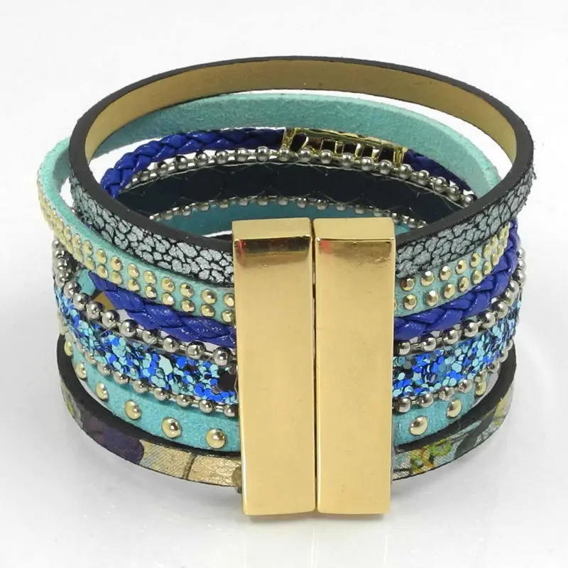 2016 summer leather bracelet Brazilian bracelets & bangles magnet ...