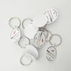 Custom Round size Plastic shenzhen key chain With Metal Ring