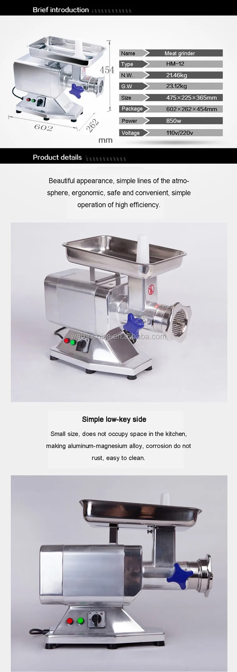 Professional Stainless Steel Manual Fish/meat Grinder Buy Meat Mixer