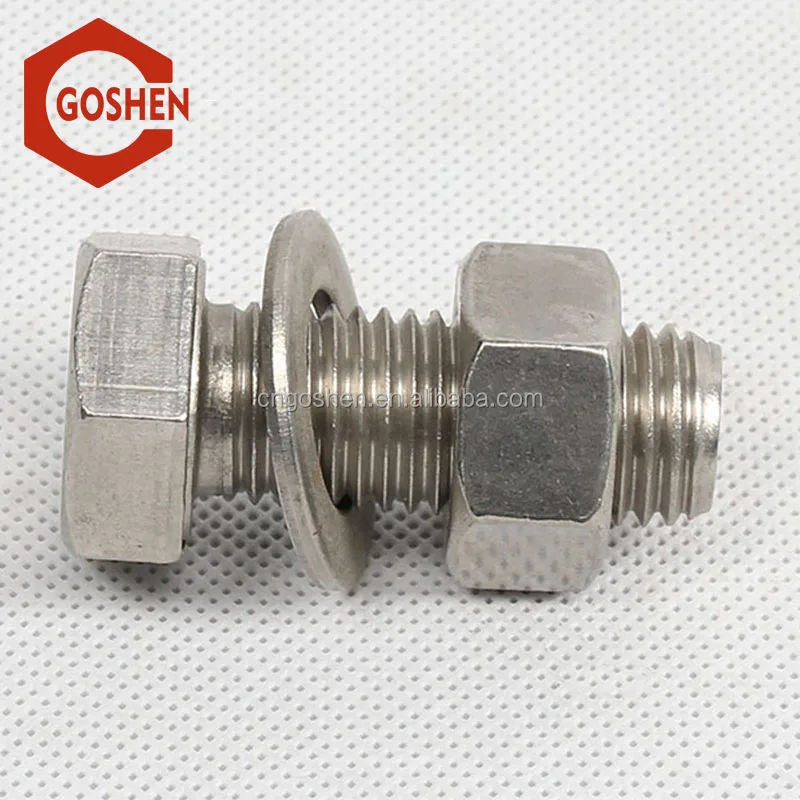 
China wholesale high quality standard size DIN933 hex bolt and nut 