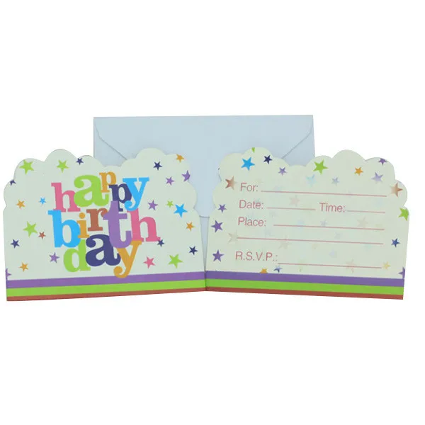 عينة فارغة دعوة بطاقة عيد ميلاد سعيدالمصنوعات الورقيةمعرف المنتج