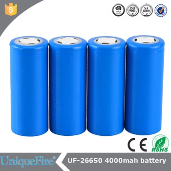 Uniquefire 3.7v 26650 Lithium Battery Capacity 4000mah Icr26650 ...