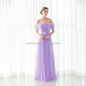 light purple off the shoulder dress