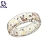 Vogue party jewelry swan drawing resin bangle