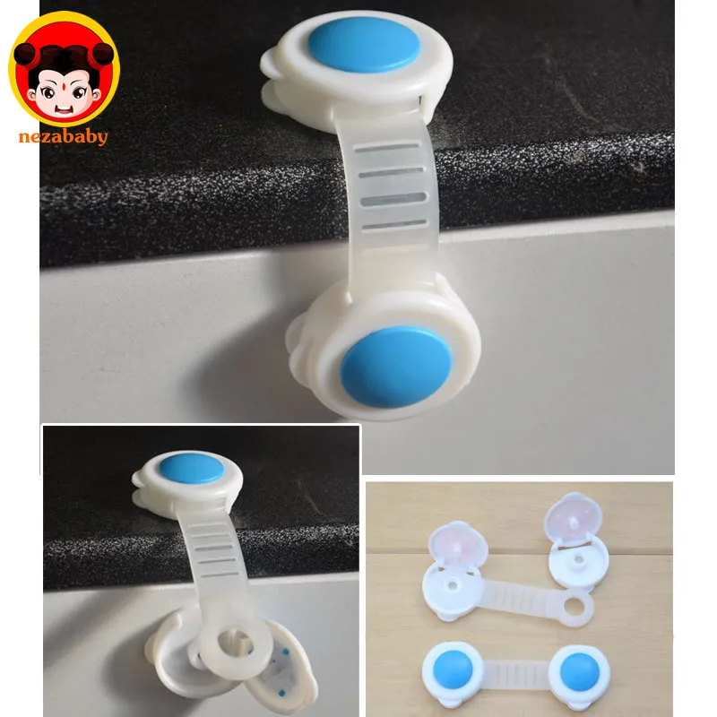 2pcs Baby kids Safety Locks Fridge Cabinet Door Safety locks Drawer Toilet Safety Plastic Locks Care