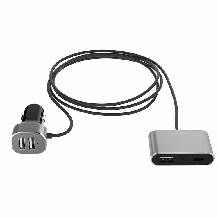 World First Most Powerful 4 Usb Ports Hub Dc 5v 9.8a Rapid Type C Car