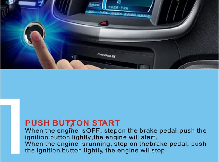 One Way Car Engine Start Alarm System Pke + Push Button Start/stop