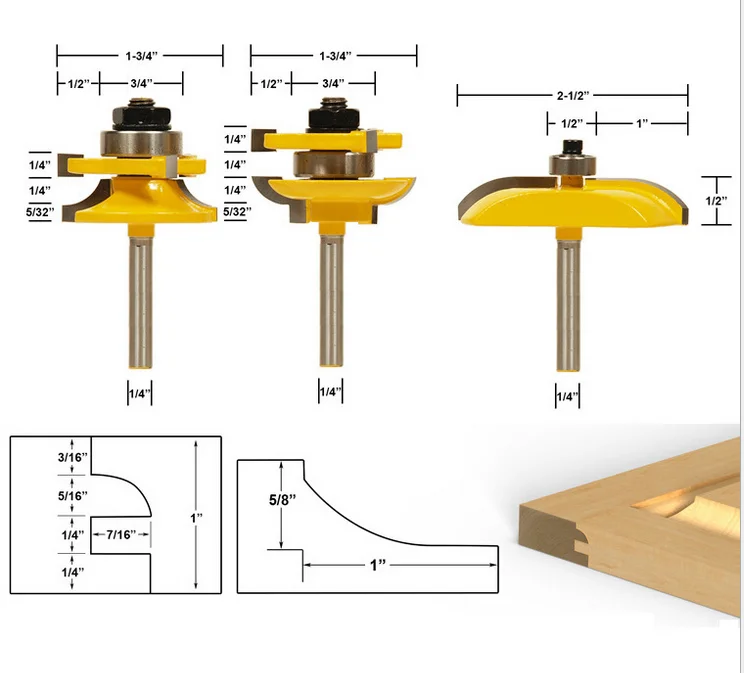 Danyang Manufactory Price Wood Router 6mm Router Bit Set Router Bit For