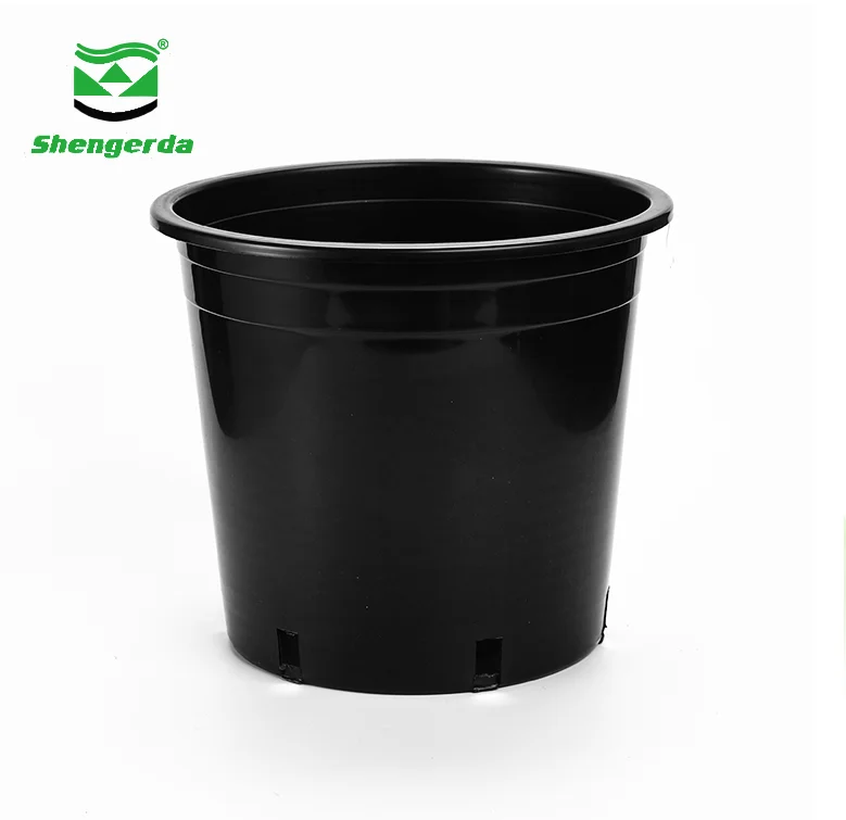 4 6 8 Inch Black Plastic Nursery Round Flower Pots Buy Plastic