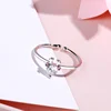 925 silver sweet and cute lovely elk shape opening ring women