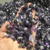 wholesale Natural rock polished amethyst chips macadam