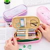 Kawaii Cute PU Pencil Case Pen Bag Pouch Durable Students Kids School Stationery Organizer Zipper Pencil Box For Girls Office