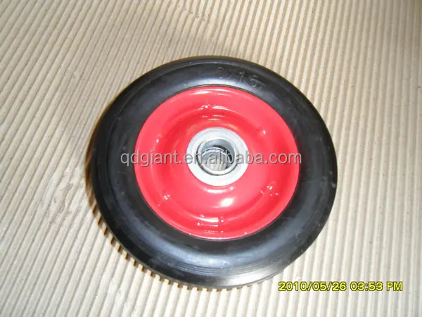 hand trolley solid rubber wheel 8x1.75