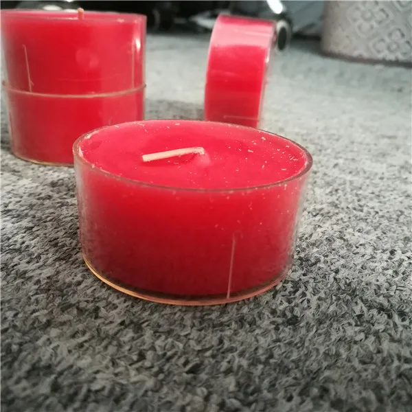 Scented decorative red flower scent gift china factory tealight candles