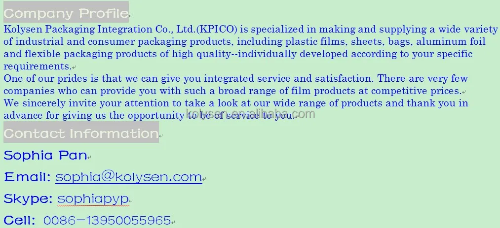 Custom Food Use Fresh Meat Packaging Nylon Film