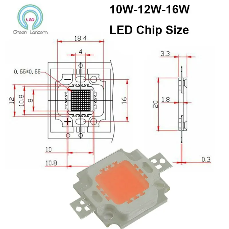 3W LED diode high power full spectrum chip 45mil plant growing light effective energy saving and high light