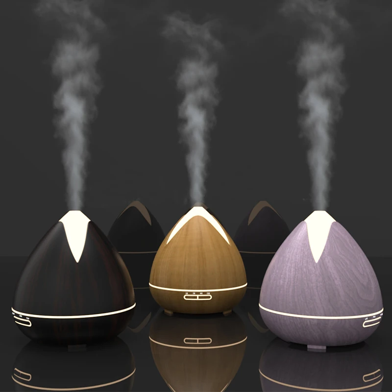 Amazon Hot Selling Home Diffuser 400ml Wooden Grain Oil Diffuser